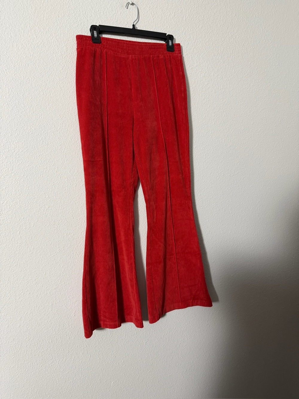 aerie Red Corduroy Wide-Leg Pants